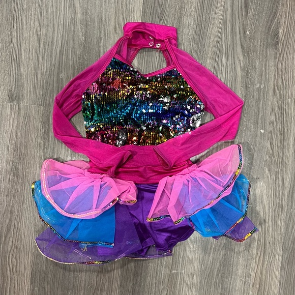 Weissman Rainbow Sequin Dance Costume - Picture 3 of 5